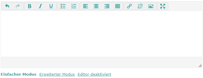 HTML-Editor Einfacher Modus